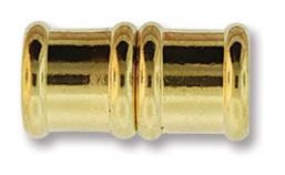 Magnetic Bamboo Clasp with 8mm ID - Gold-Plated (Qty: 1)